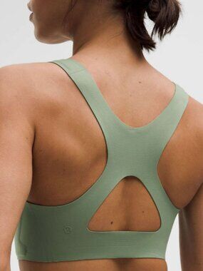 Lululemon NWOT Go Further Bra with Support Code Technology Grey Eucalyptus